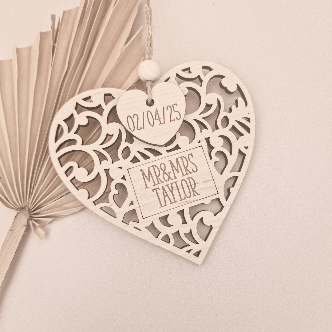Laced in Love - Personalised Heart Decoration for all Occasions