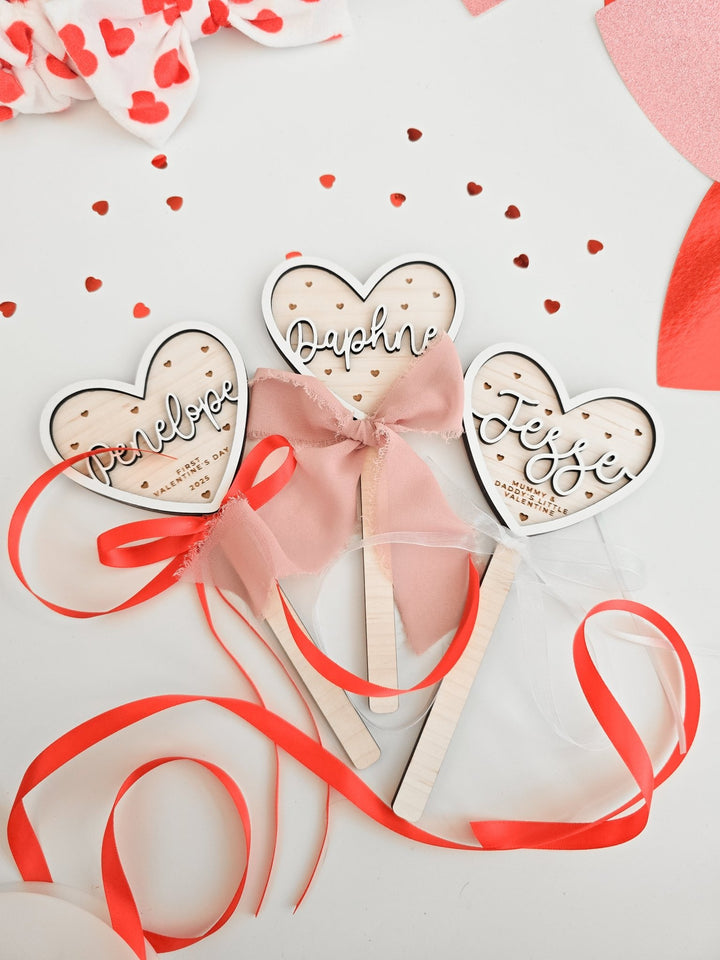 3D Heart Shape Wands - Flower Girl - Valentine's Day - TilleyTree