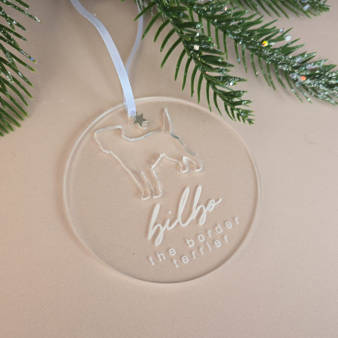 Acrylic Glow - Personalised Dog Ornament - TilleyTree