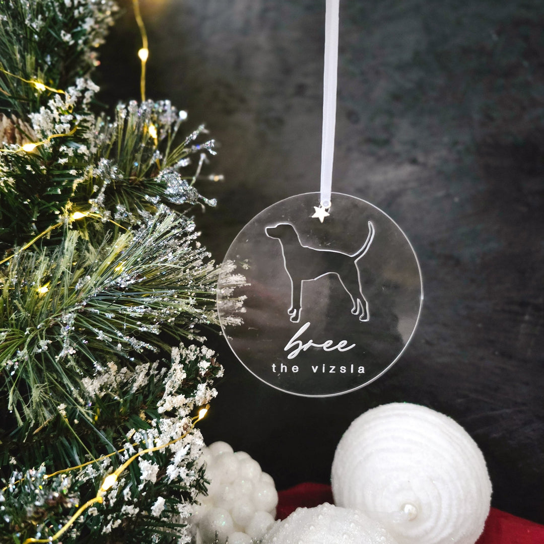 Acrylic Glow - Personalised Dog Ornament - TilleyTree