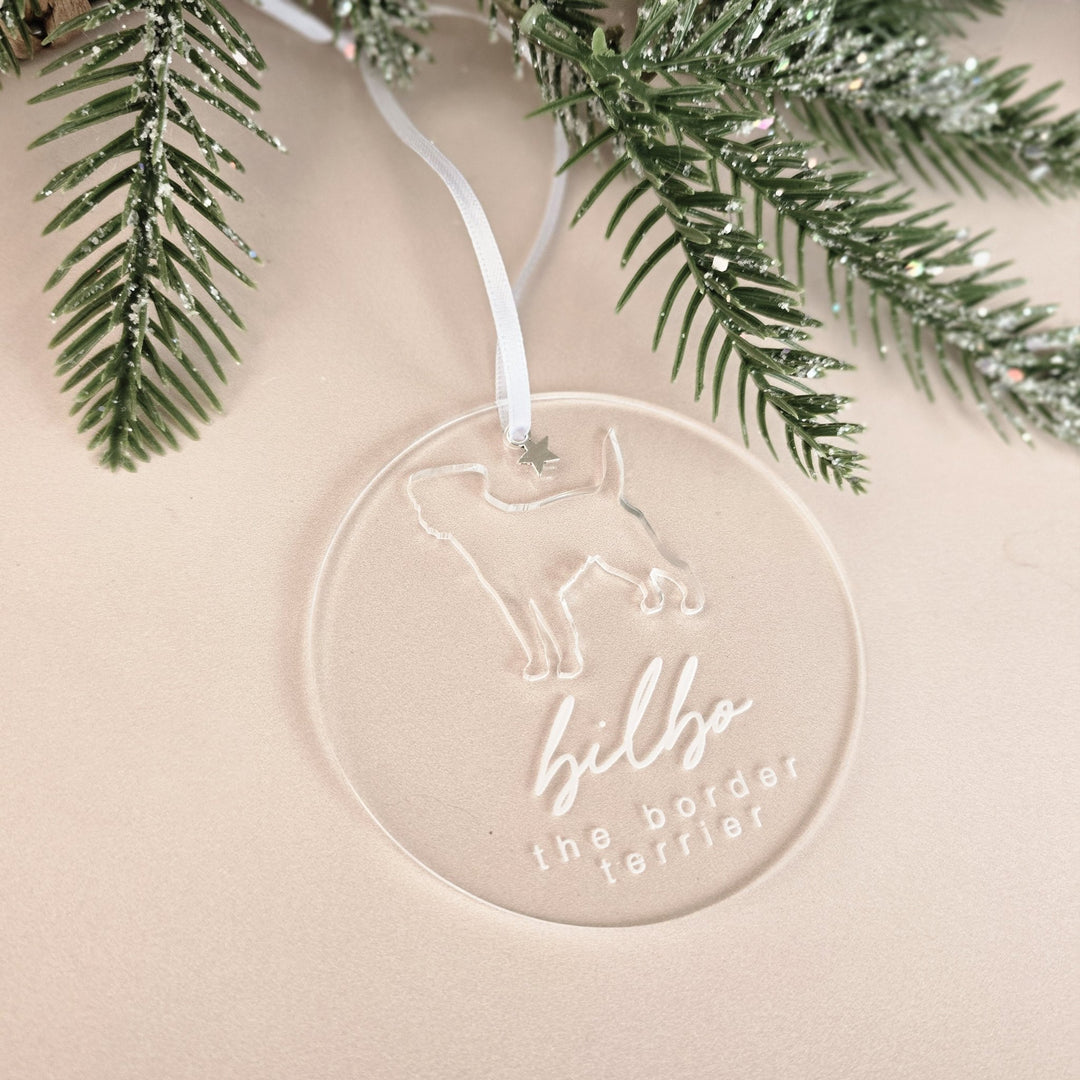 Acrylic Glow - Personalised Dog Ornament - TilleyTree