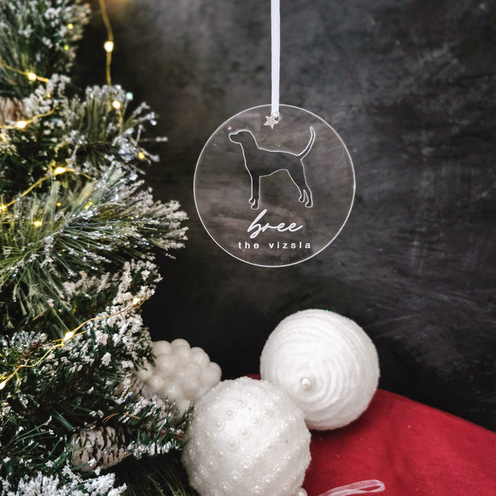 Acrylic Glow - Personalised Dog Ornament - TilleyTree