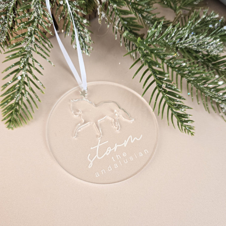 Acrylic Glow - Personalised Horse & Large Pet Ornament - TilleyTree