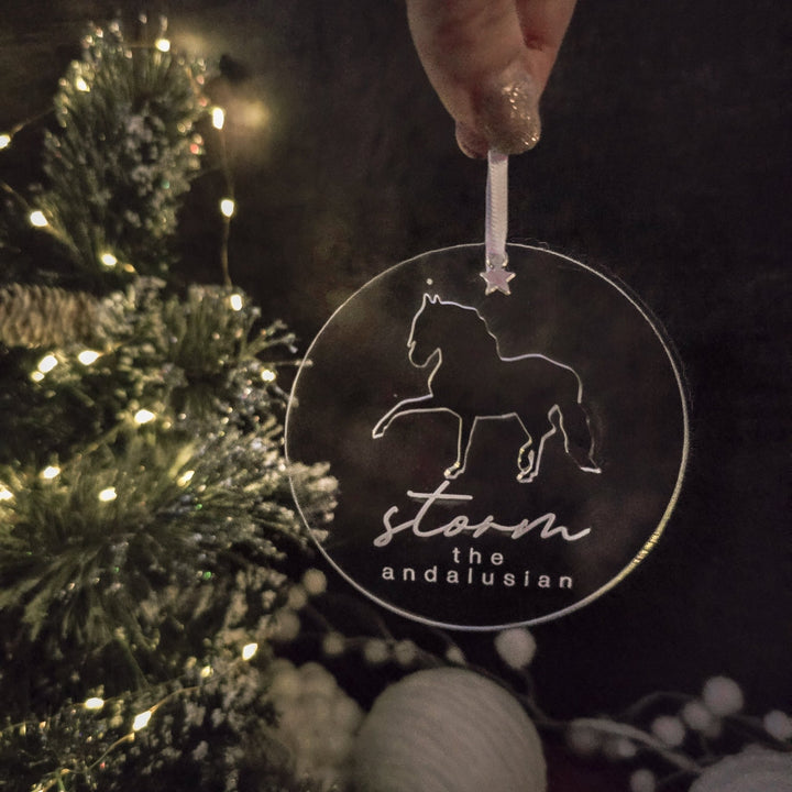 Acrylic Glow - Personalised Horse & Large Pet Ornament - TilleyTree