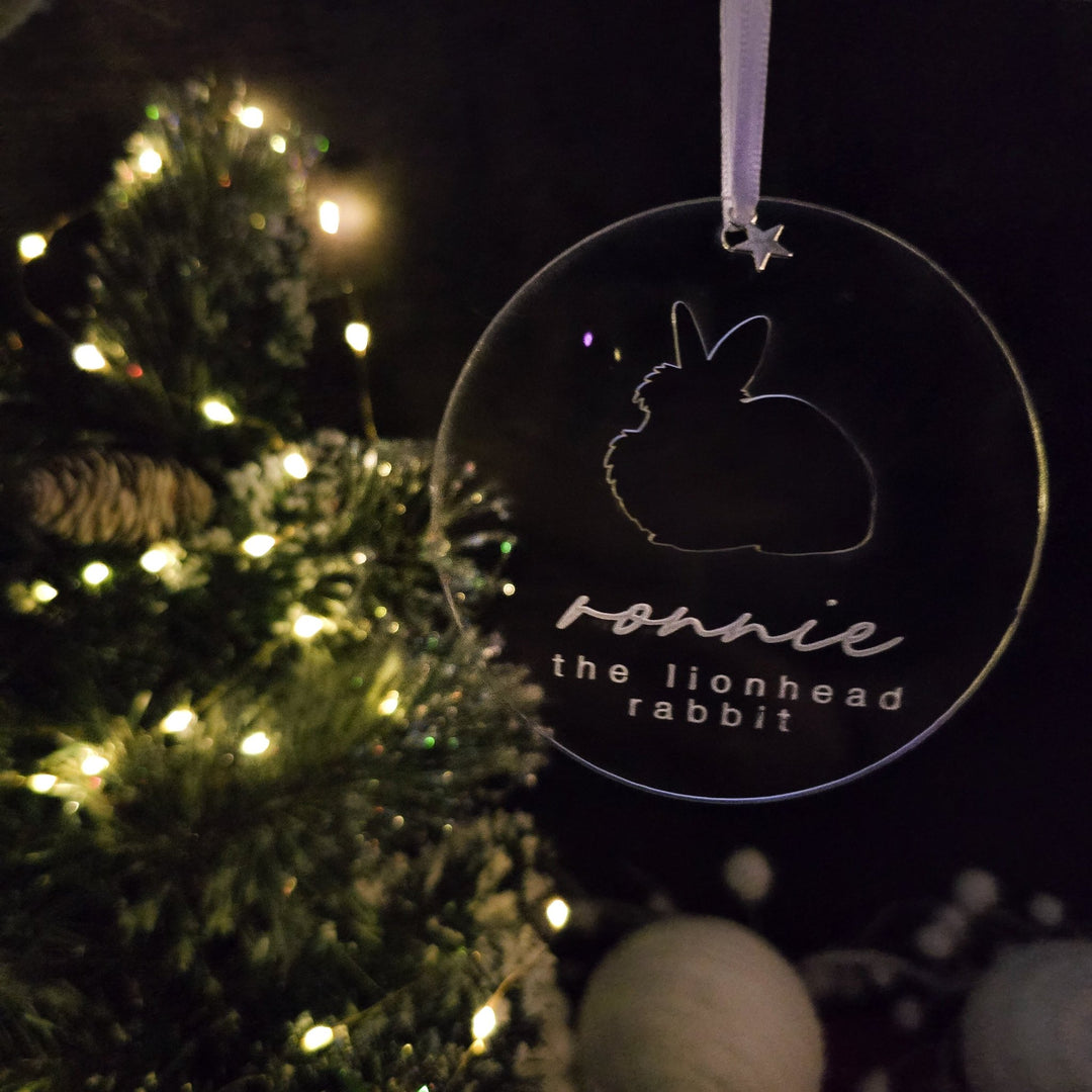 Acrylic Glow - Personalised Small Pet & Bird Ornament - TilleyTree