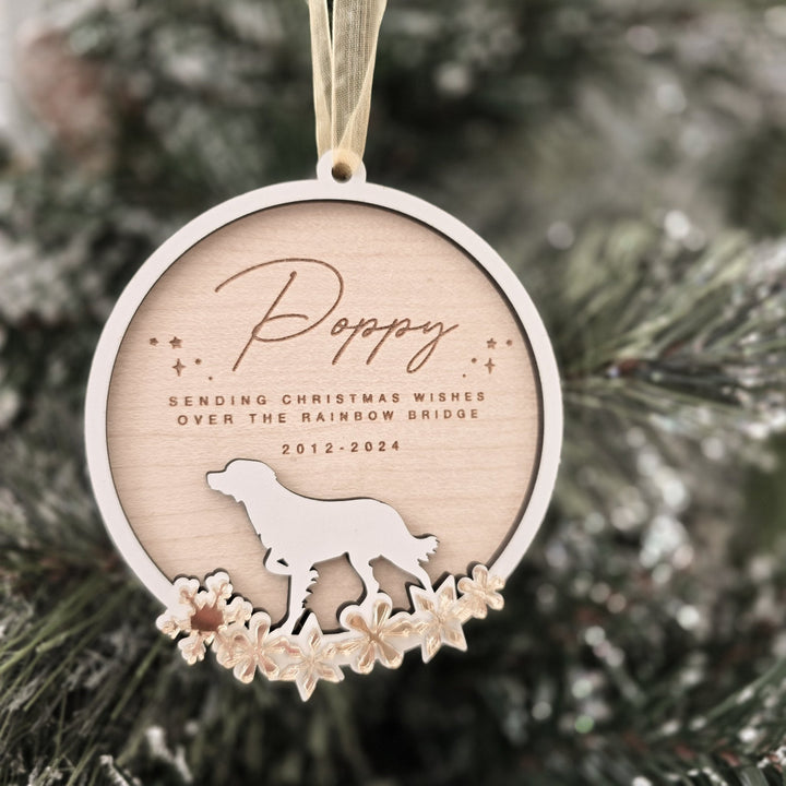 Christmas Pet Memorial - Personalised Silhouette - TilleyTree