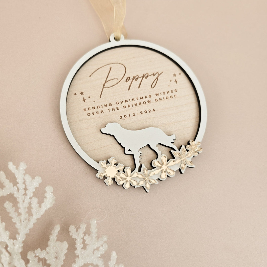 Christmas Pet Memorial - Personalised Silhouette - TilleyTree