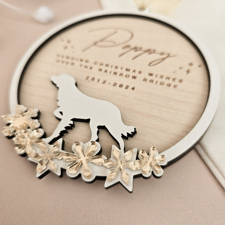 Christmas Pet Memorial - Personalised Silhouette - TilleyTree