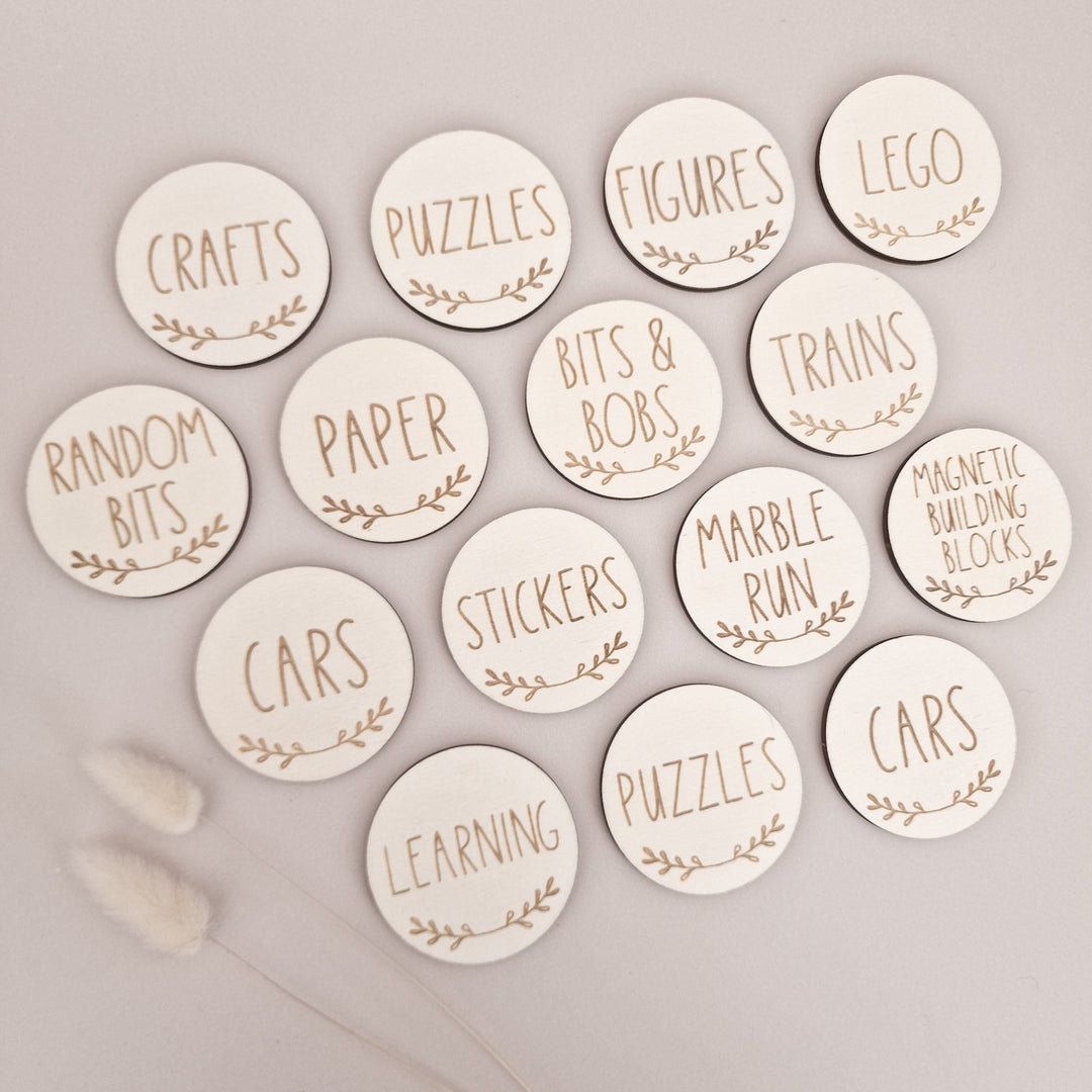 Circle Storage Labels - Scandi Style - TilleyTree