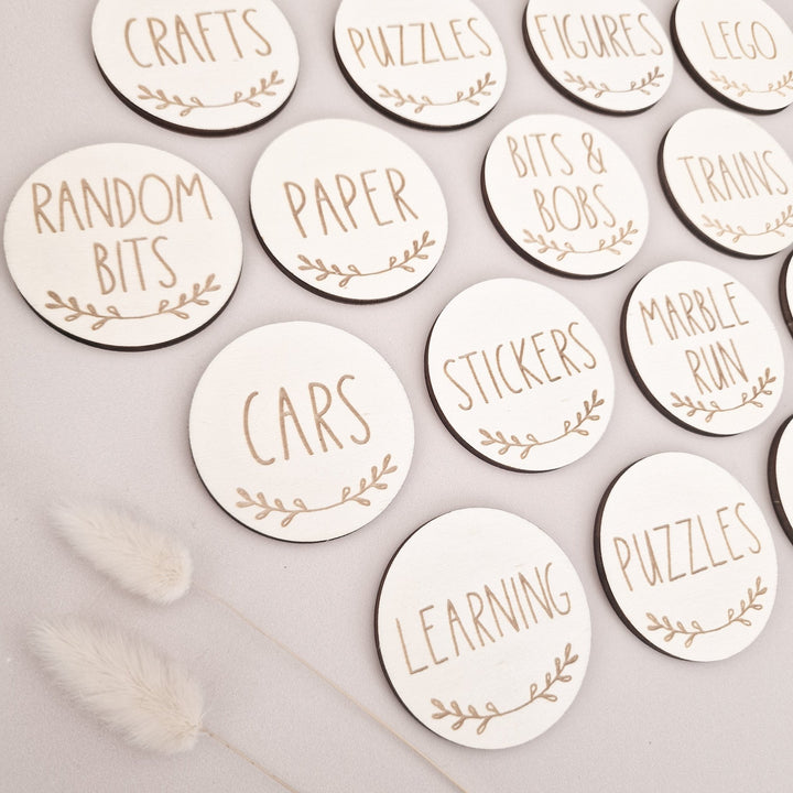 Circle Storage Labels - Scandi Style - TilleyTree