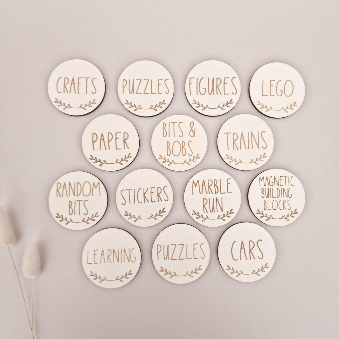 Circle Storage Labels - Scandi Style - TilleyTree