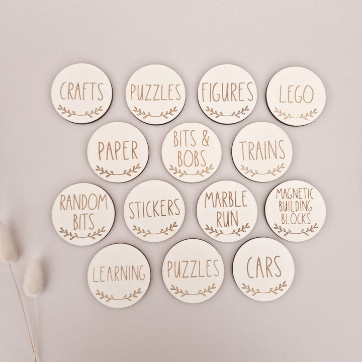 Circle Storage Labels - Scandi Style - TilleyTree