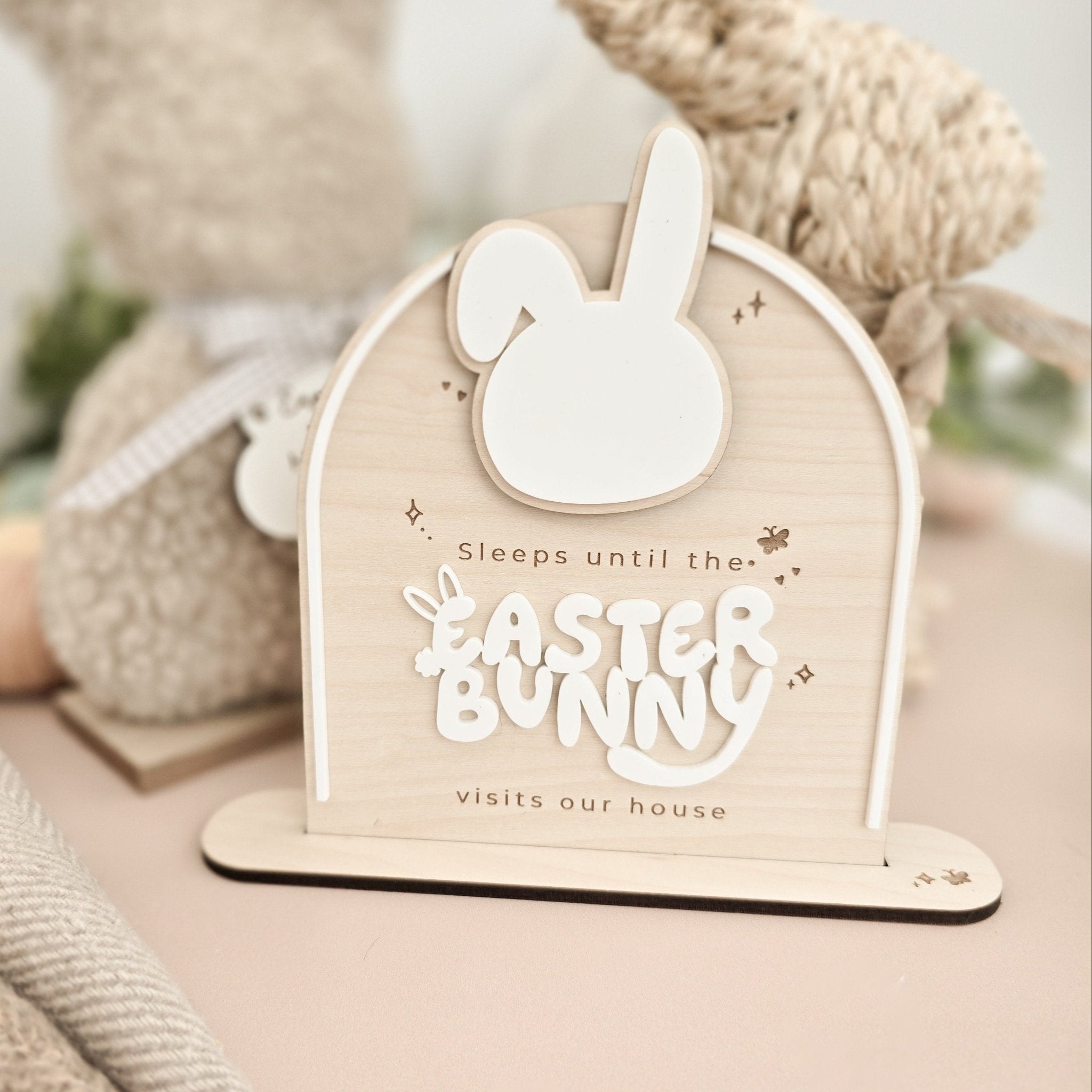 Easter Bunny Countdown Sign | Personalised Wooden Easter Calendar ...