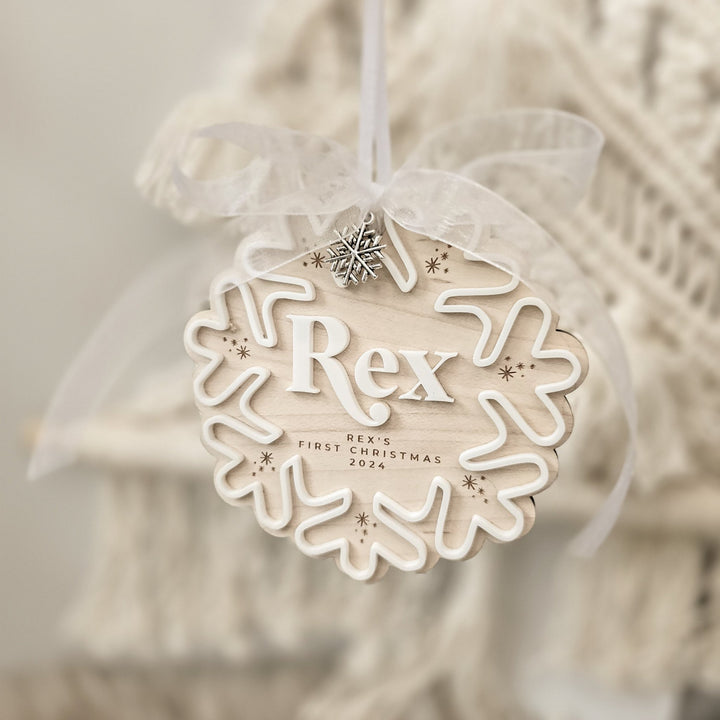 First Christmas - Snowflake Collection - Retro Font - TilleyTree