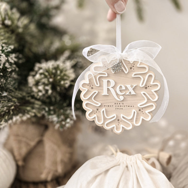 First Christmas - Snowflake Collection - Retro Font - TilleyTree