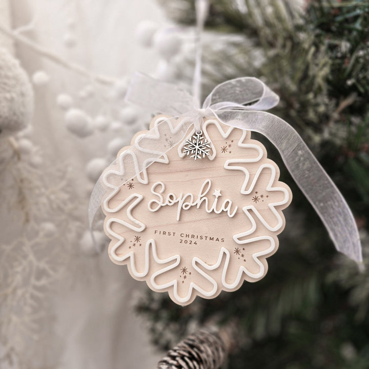 First Christmas - Snowflake Collection - Swirly Font - TilleyTree