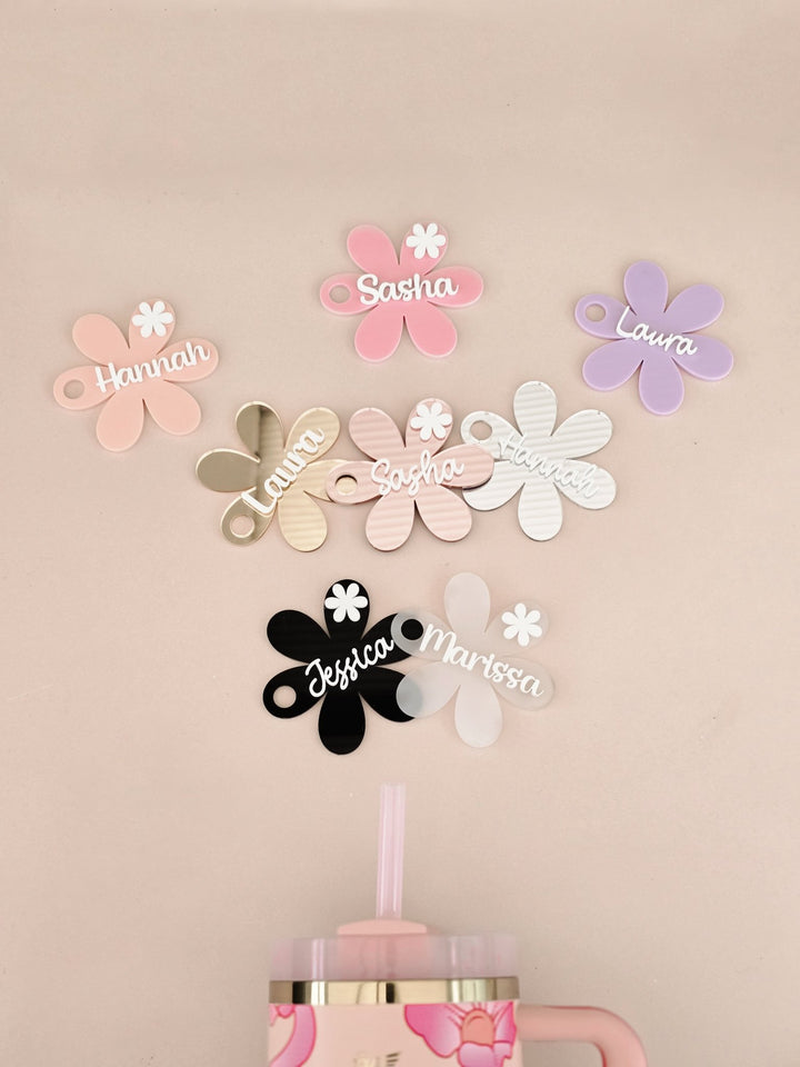 Flower Shape Personalised Tumbler Name Topper For Quencher 1.2l - TilleyTree