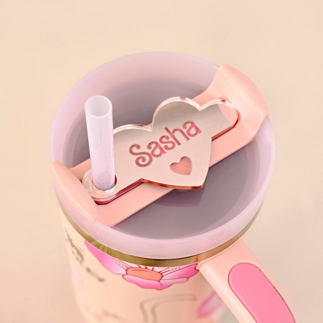 Heart Shape Personalised Tumbler Name Topper For Quencher 1.2l - TilleyTree