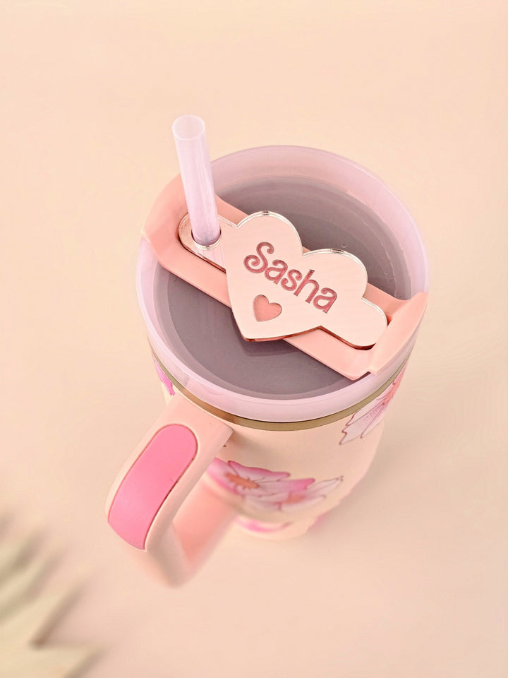 Heart Shape Personalised Tumbler Name Topper For Quencher 1.2l - TilleyTree