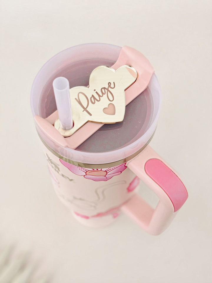 Heart Shape Personalised Tumbler Name Topper For Quencher 1.2l - TilleyTree