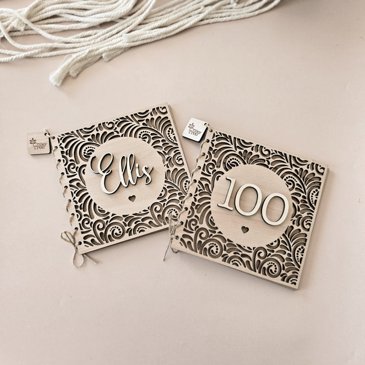 'Luxury Laced' Personalised Wooden Card - TilleyTree