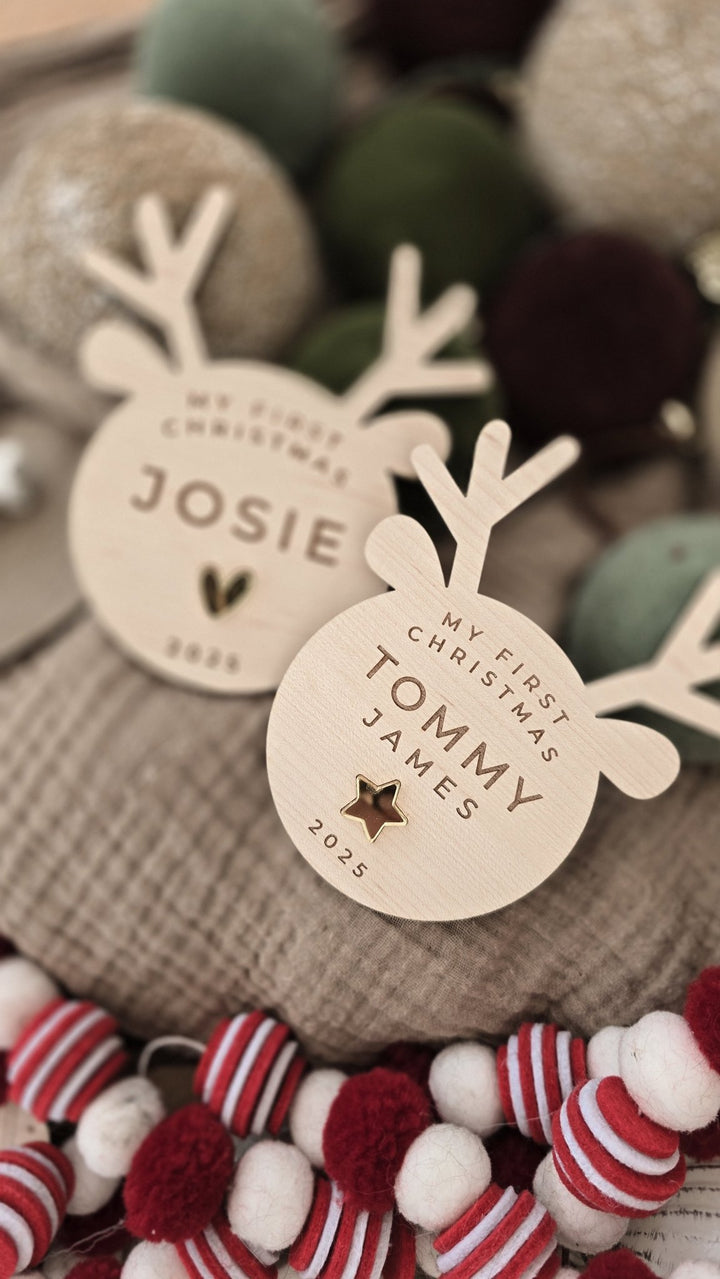 My First Christmas Sign - Baby Reindeer 🦌 - TilleyTree
