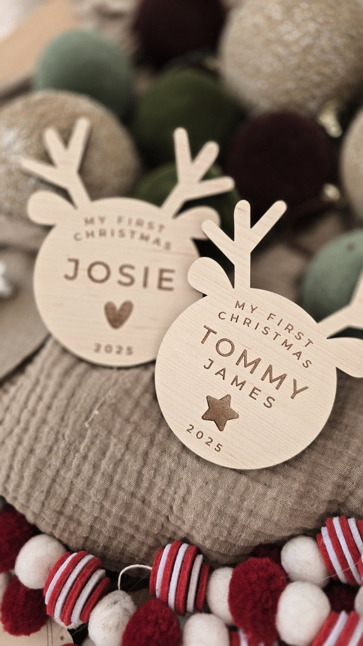 My First Christmas Sign - Baby Reindeer 🦌 - TilleyTree