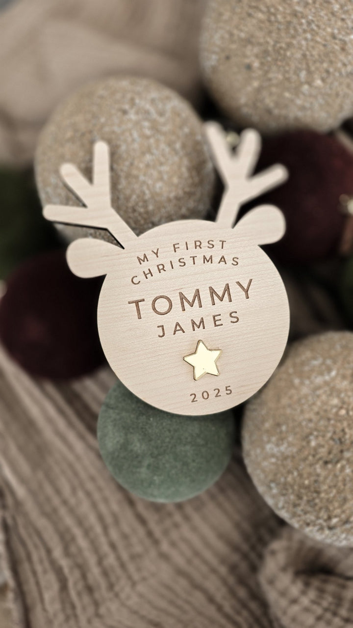 My First Christmas Sign - Baby Reindeer 🦌 - TilleyTree