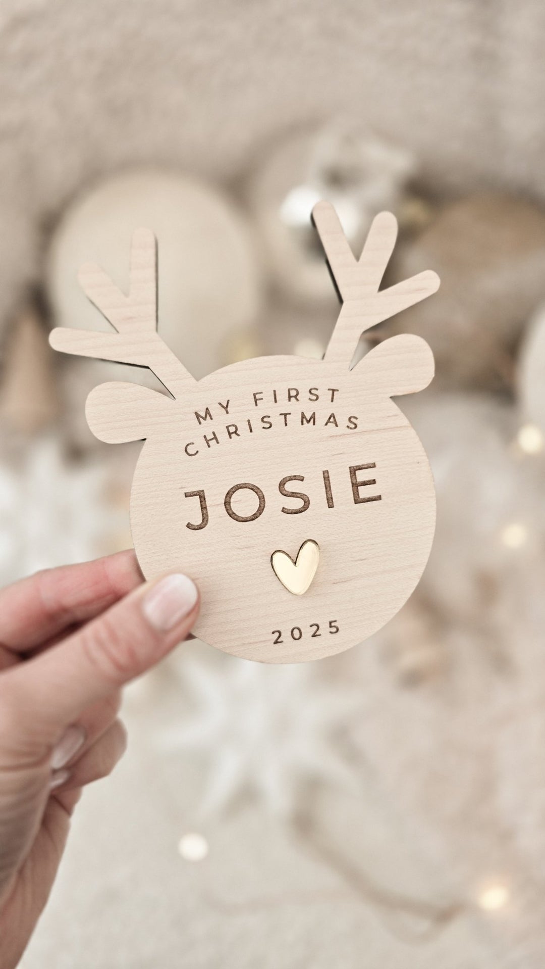 My First Christmas Sign - Baby Reindeer 🦌 - TilleyTree