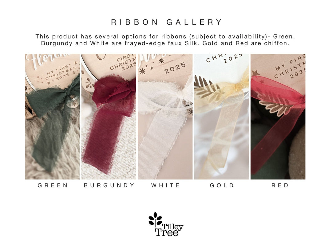 My First Christmas Sign - Golden Reindeer - TilleyTree