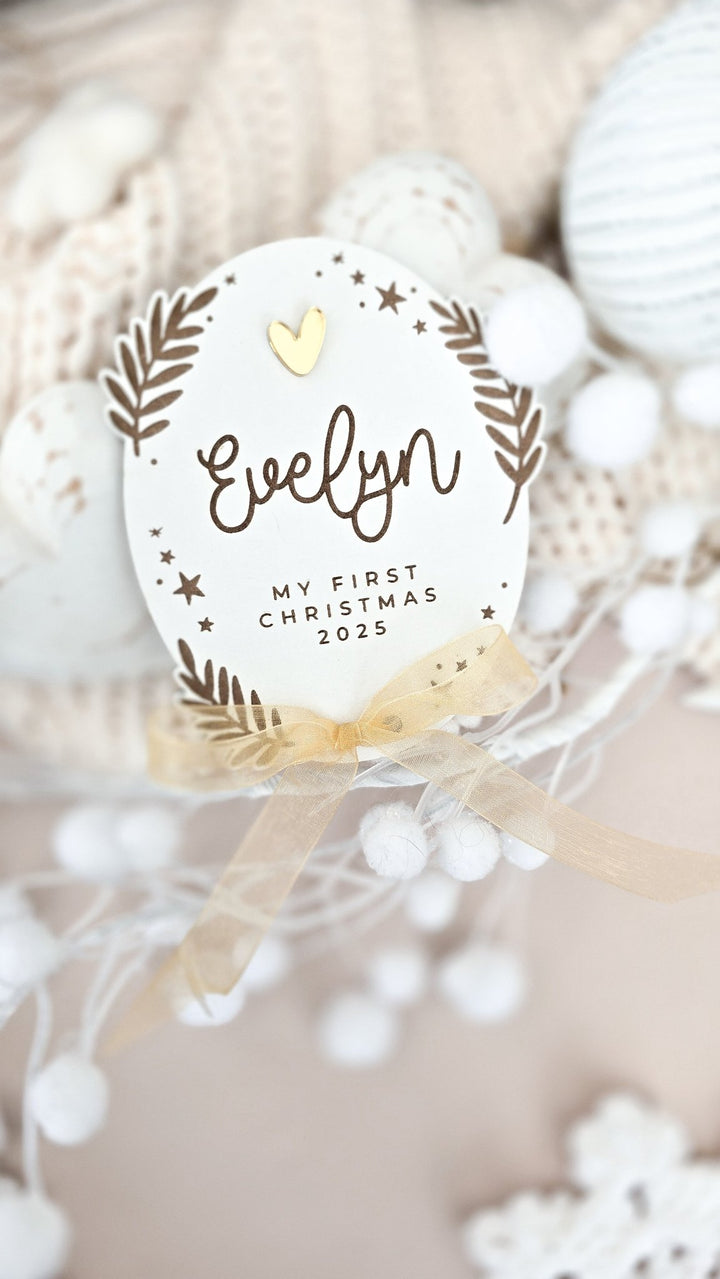 My First Christmas Sign - Snowdrop - TilleyTree