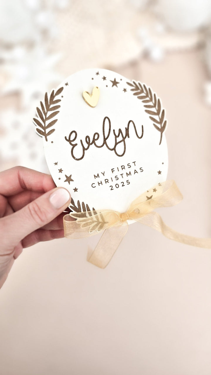 My First Christmas Sign - Snowdrop - TilleyTree