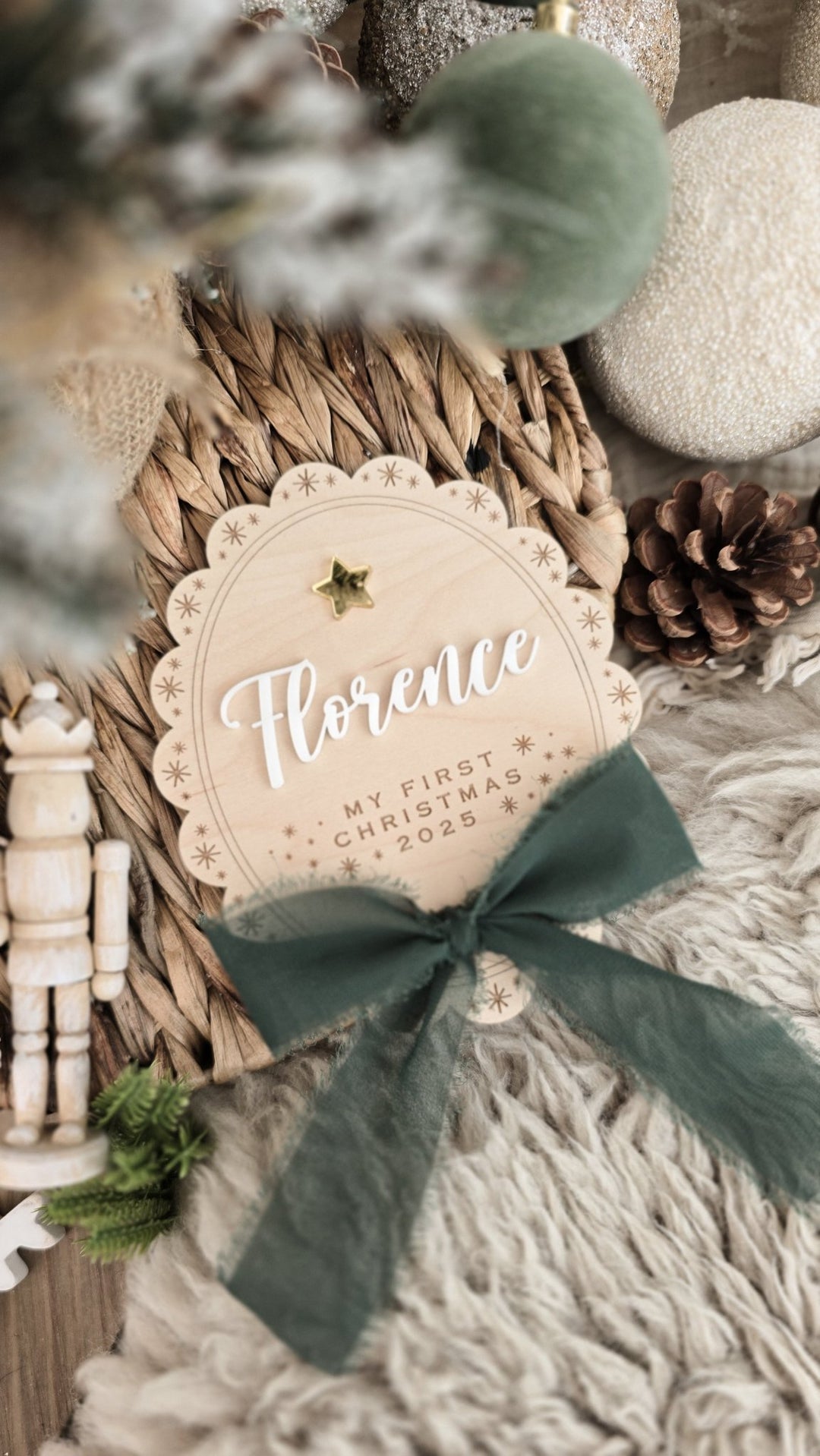 My First Christmas Sign - Traditional Christmas - TilleyTree