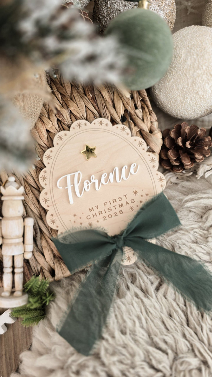 My First Christmas Sign - Traditional Christmas - TilleyTree