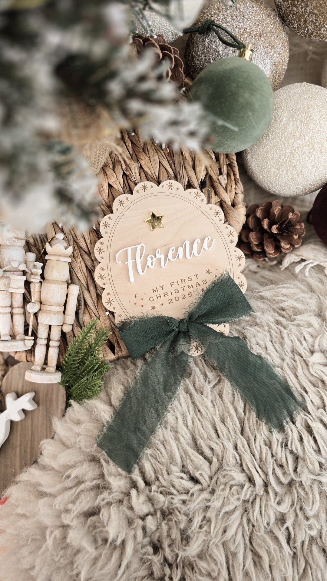 My First Christmas Sign - Traditional Christmas - TilleyTree