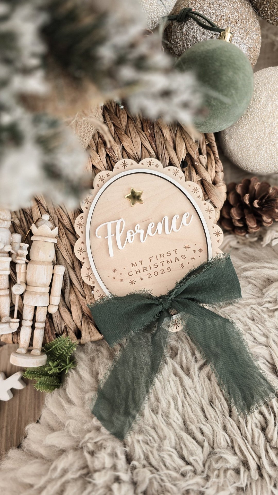 My First Christmas Sign - Traditional Christmas - TilleyTree