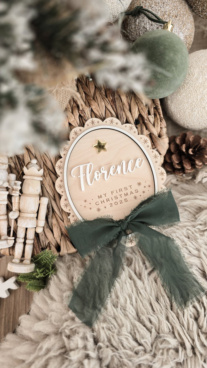 My First Christmas Sign - Traditional Christmas - TilleyTree