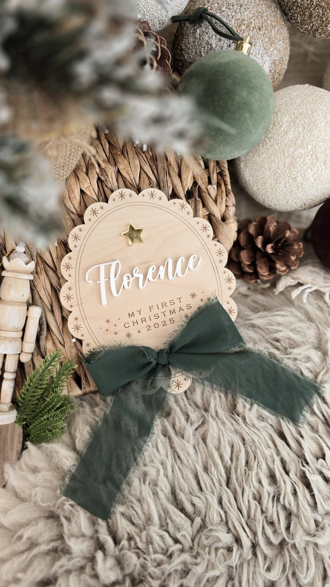 My First Christmas Sign - Traditional Christmas - TilleyTree