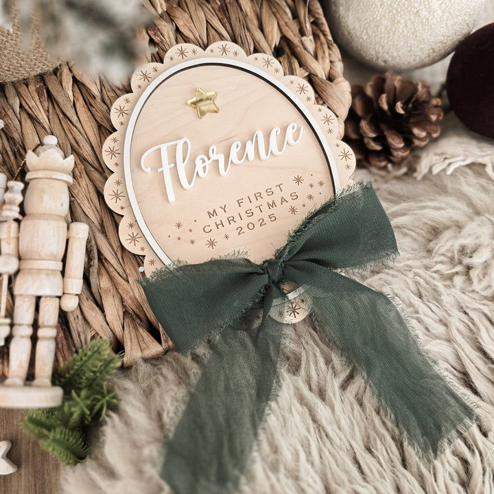 My First Christmas Sign - Traditional Christmas - TilleyTree