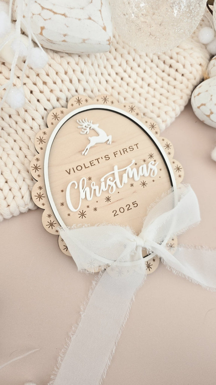 My First Christmas Sign - White Christmas - TilleyTree