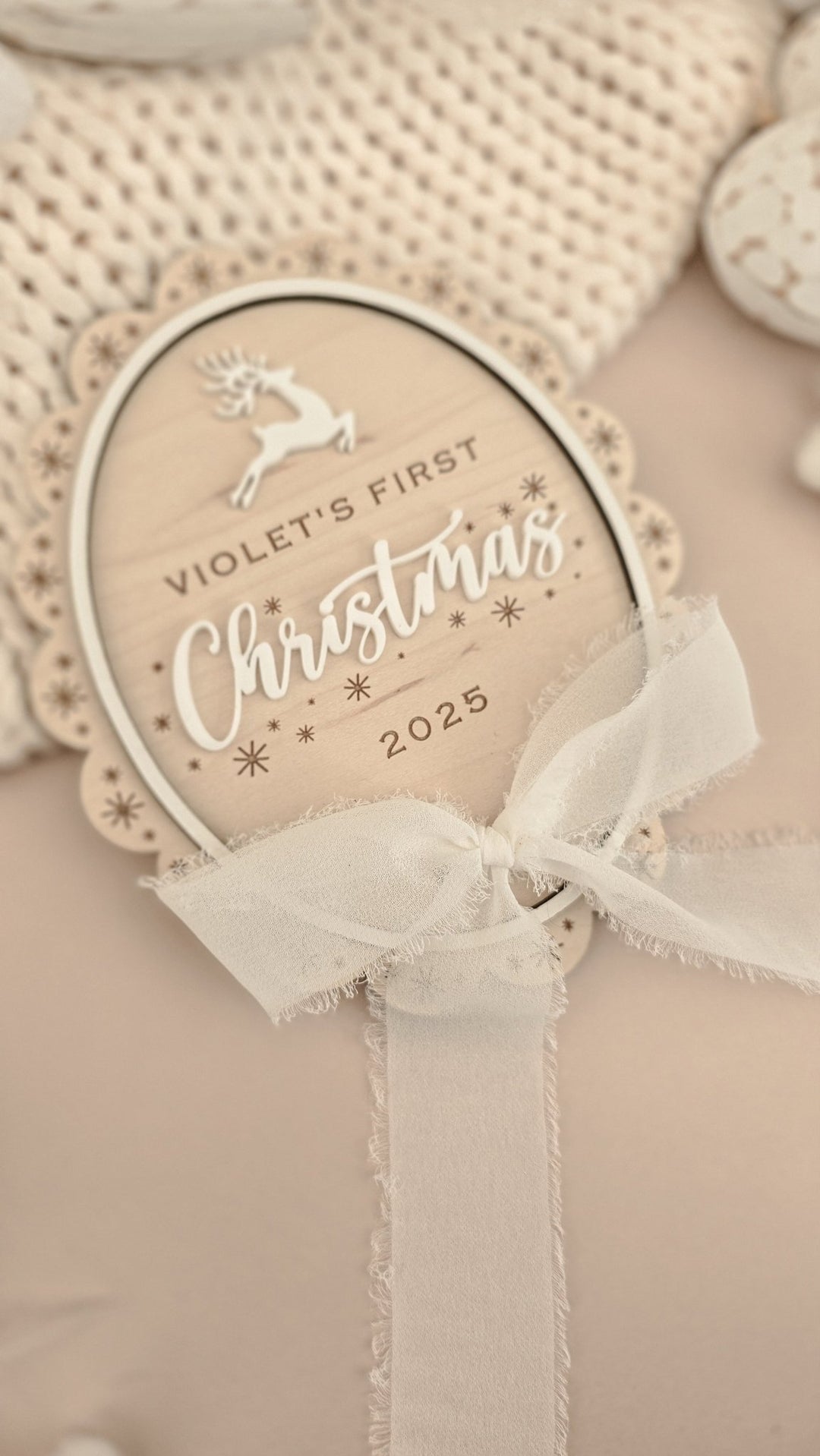 My First Christmas Sign - White Christmas - TilleyTree