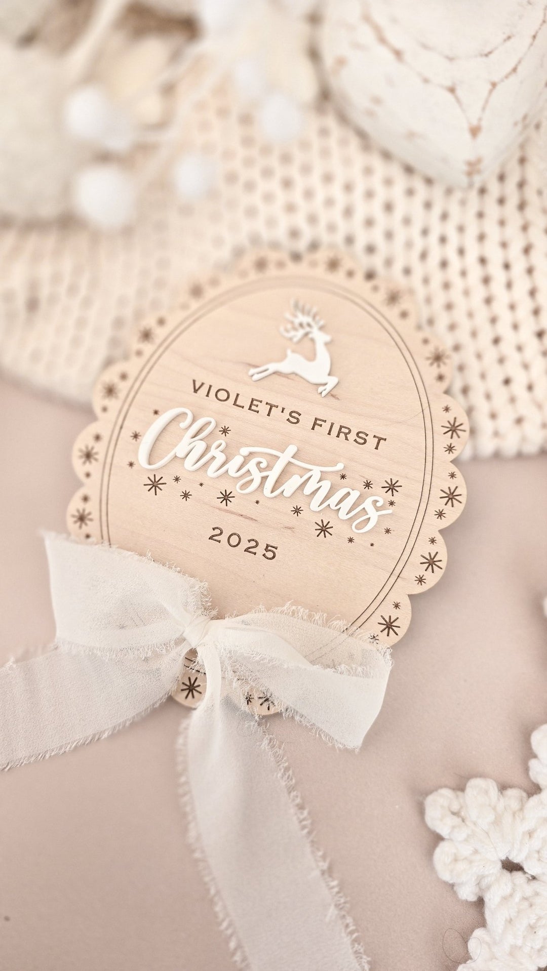 My First Christmas Sign - White Christmas - TilleyTree