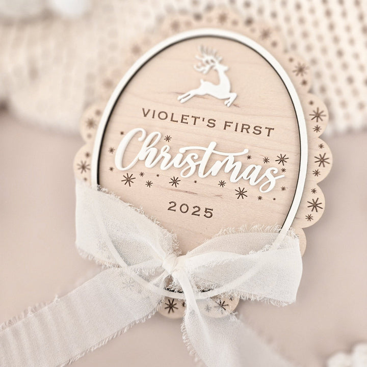 My First Christmas Sign - White Christmas - TilleyTree