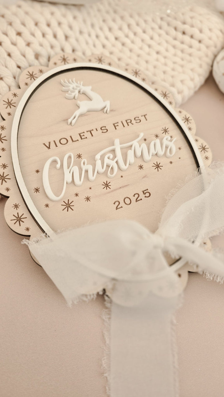 My First Christmas Sign - White Christmas - TilleyTree