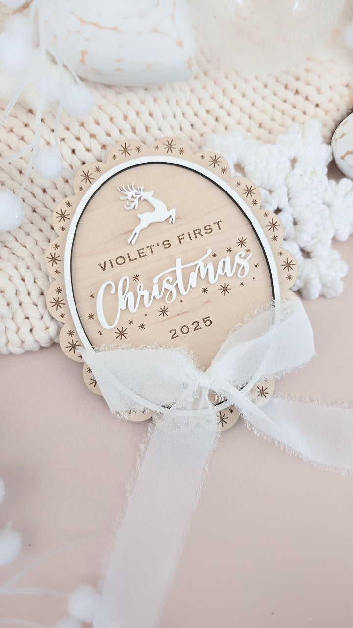 My First Christmas Sign - White Christmas - TilleyTree