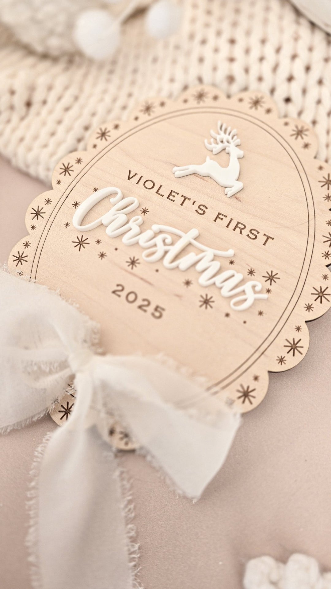 My First Christmas Sign - White Christmas - TilleyTree