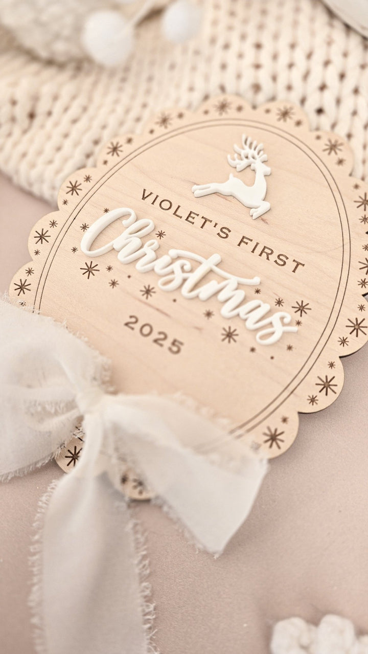 My First Christmas Sign - White Christmas - TilleyTree