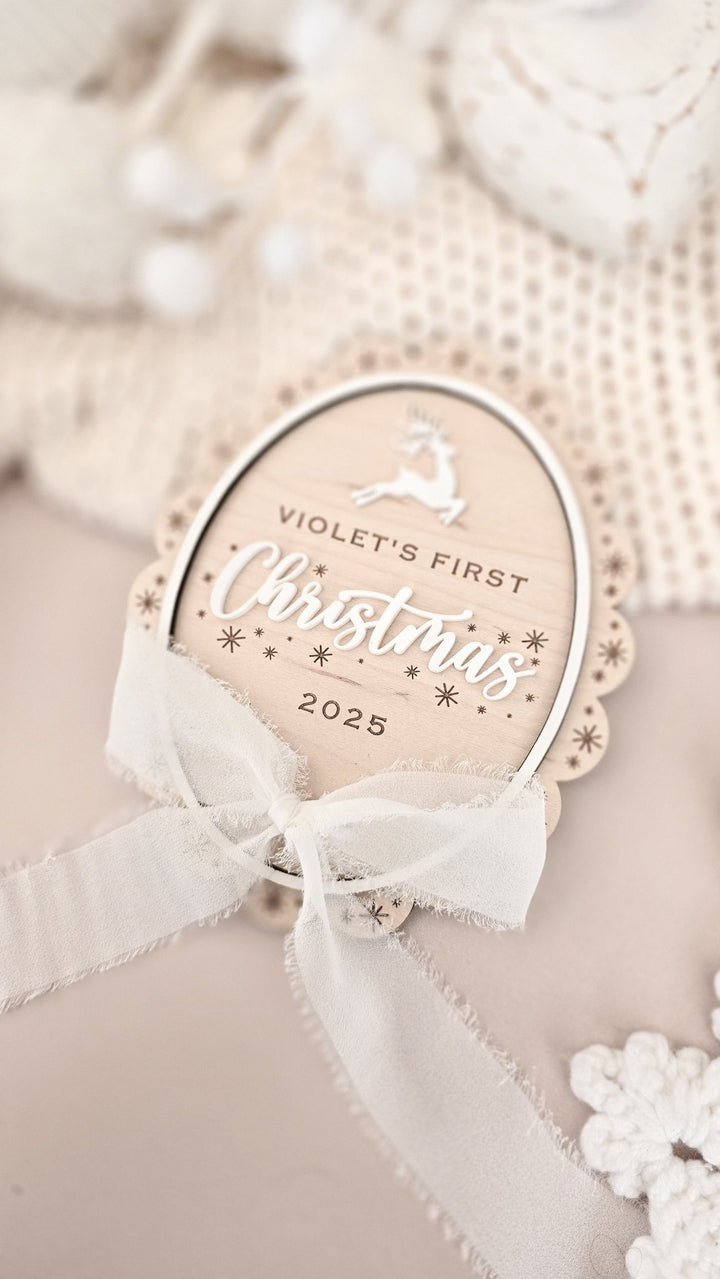 My First Christmas Sign - White Christmas - TilleyTree