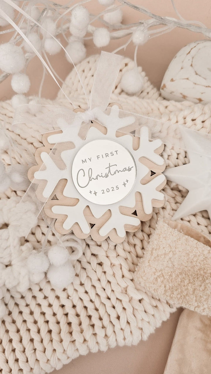My First Christmas Snowflake Decoration - TilleyTree