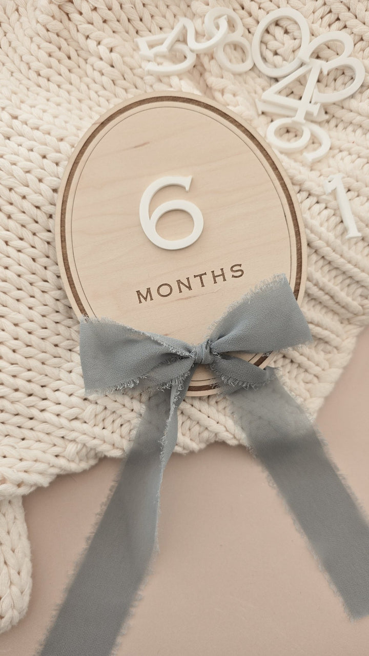 Oval Baby Milestone Monthly Markers - TilleyTree
